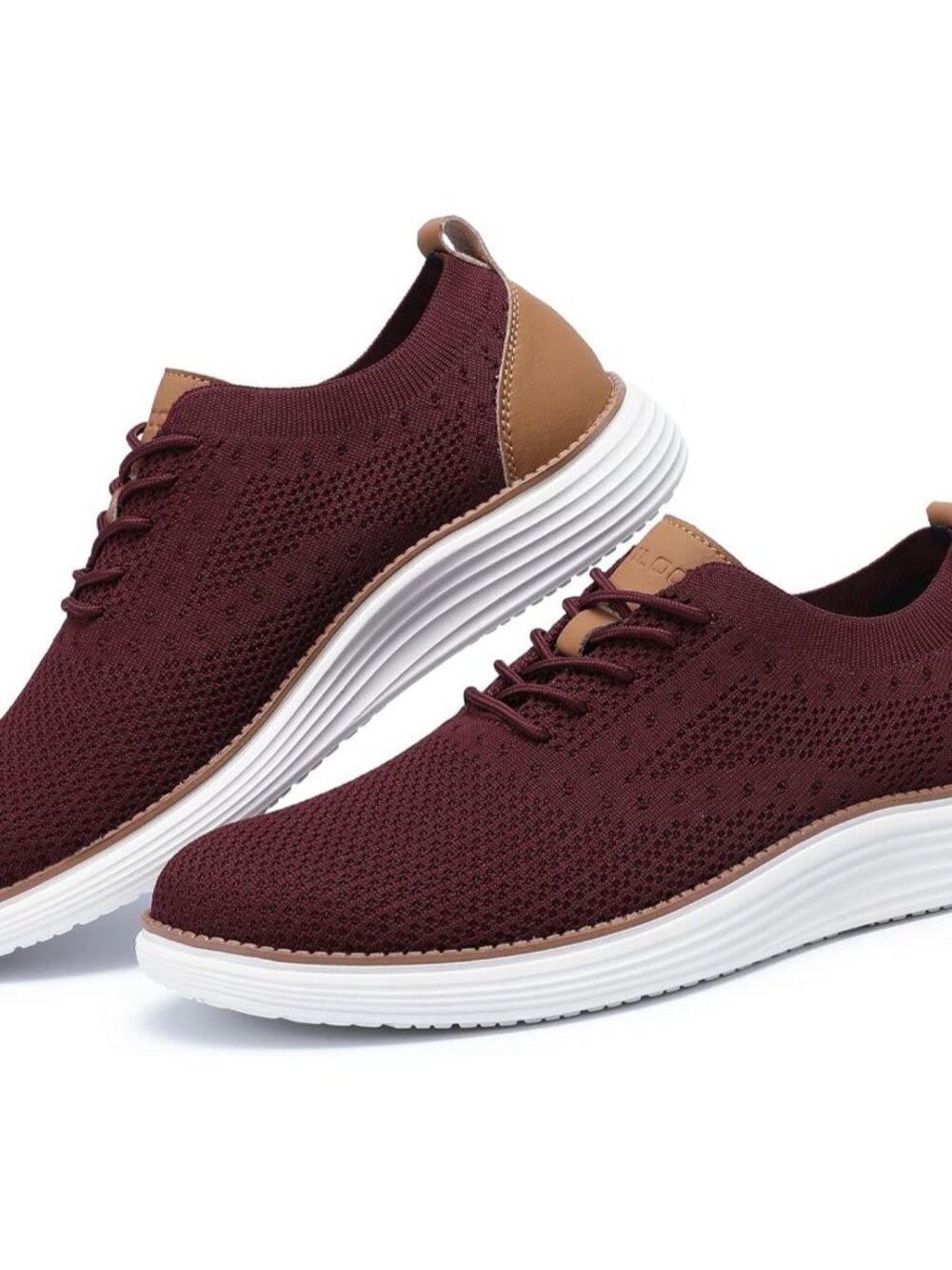 Men's Casual Lace-Up Oxfords Breathable Mesh Comfortable Business Walking Shoes - Picture 5 of 6